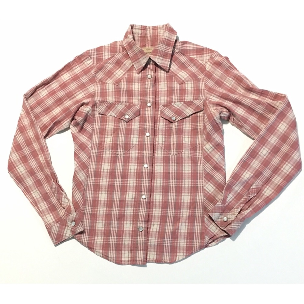 Filson Pearl Snap Western Plaid Shirt Size Small